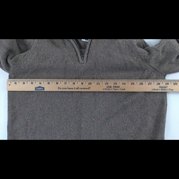 Columbia men's brown sweater with blue accents S - Picture 5 of 10